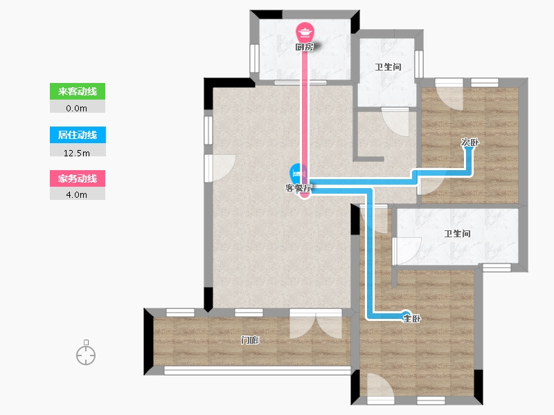 江苏省-南通市-蓝城·南通桃李春风-72.01-户型库-动静线