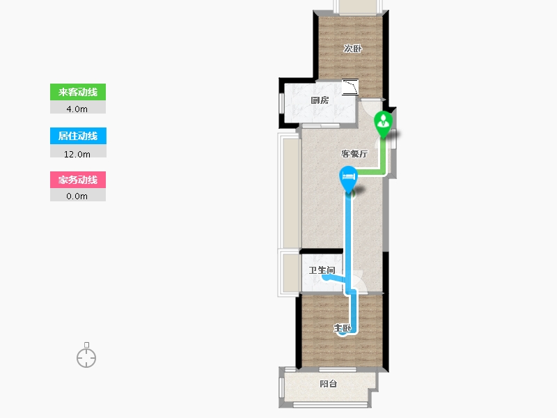 江苏省-南通市-万科海上明月-64.00-户型库-动静线