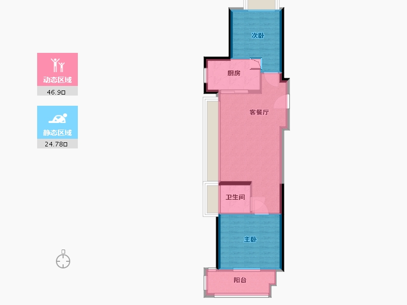 江苏省-南通市-万科海上明月-64.00-户型库-动静分区