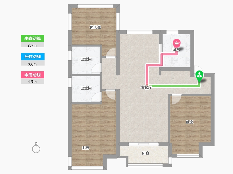 江苏省-苏州市-中海·寰湖时代-76.79-户型库-动静线