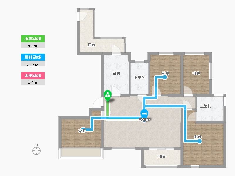 浙江省-温州市-华盟华瑞府-113.30-户型库-动静线