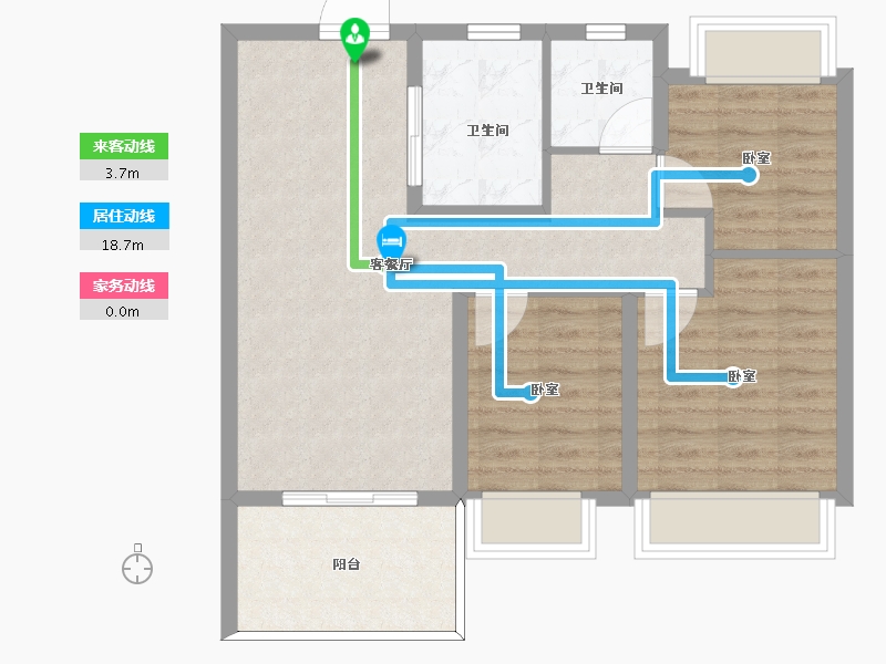 江苏省-南京市-雅居乐汇港城-72.00-户型库-动静线