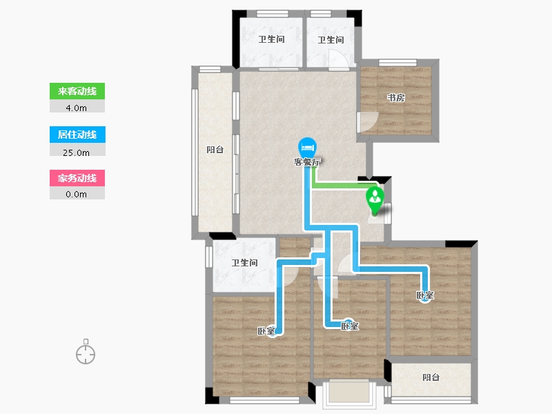 浙江省-宁波市-荣安·涌清府-97.99-户型库-动静线