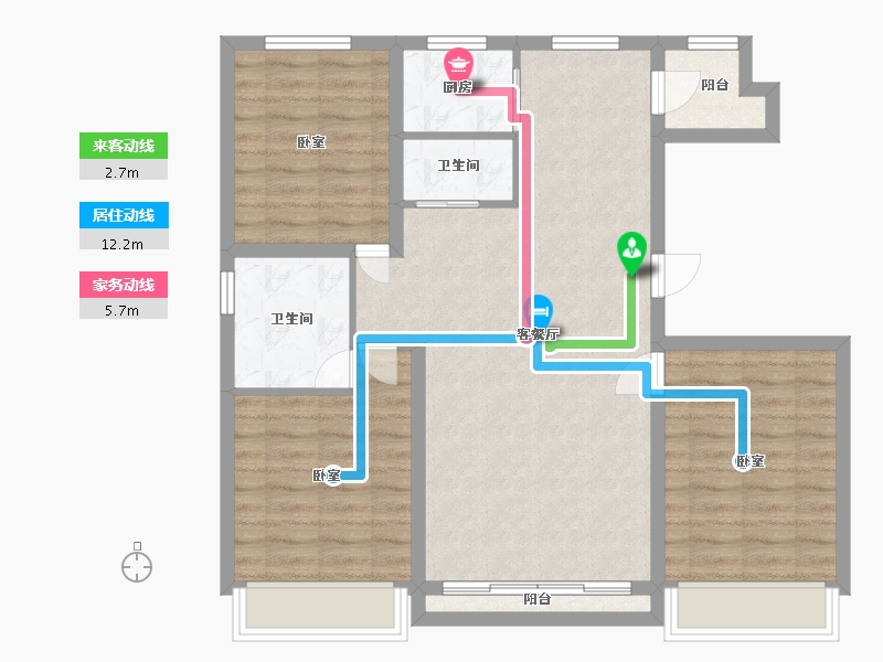 宁夏回族自治区-银川市-东湖金岸-90.10-户型库-动静线