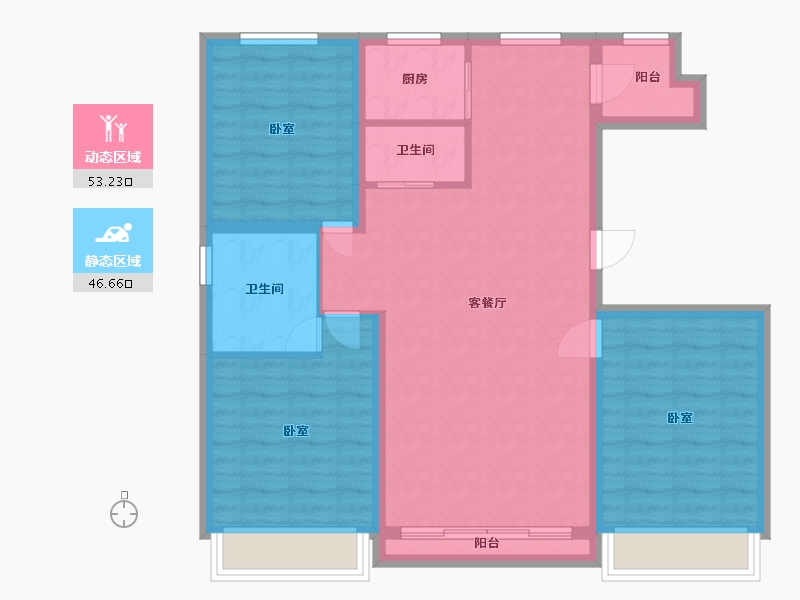 宁夏回族自治区-银川市-东湖金岸-90.10-户型库-动静分区