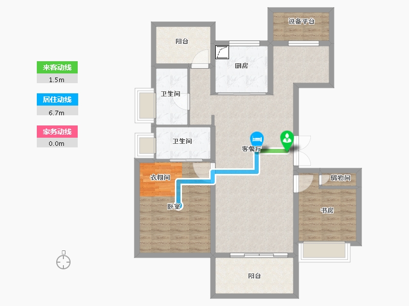 安徽省-合肥市-中国铁建悦湖国际-104.00-户型库-动静线