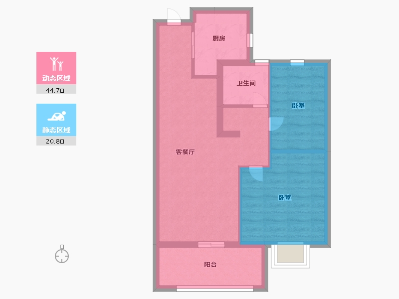 浙江省-嘉兴市-雅居乐悦景庄春风渡-57.99-户型库-动静分区