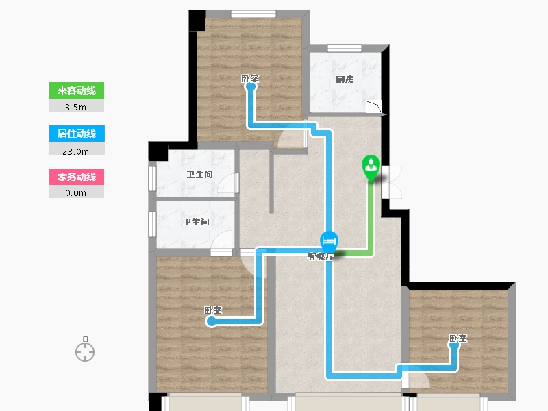 新疆维吾尔自治区-乌鲁木齐市-源凯第一城三期-87.92-户型库-动静线