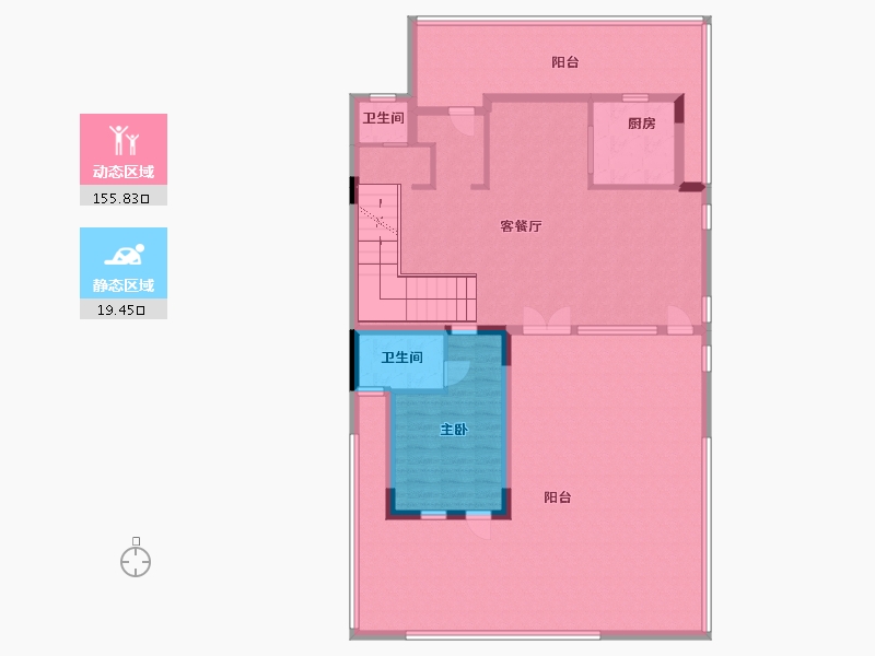 江苏省-南通市-蓝城·南通桃李春风-160.00-户型库-动静分区