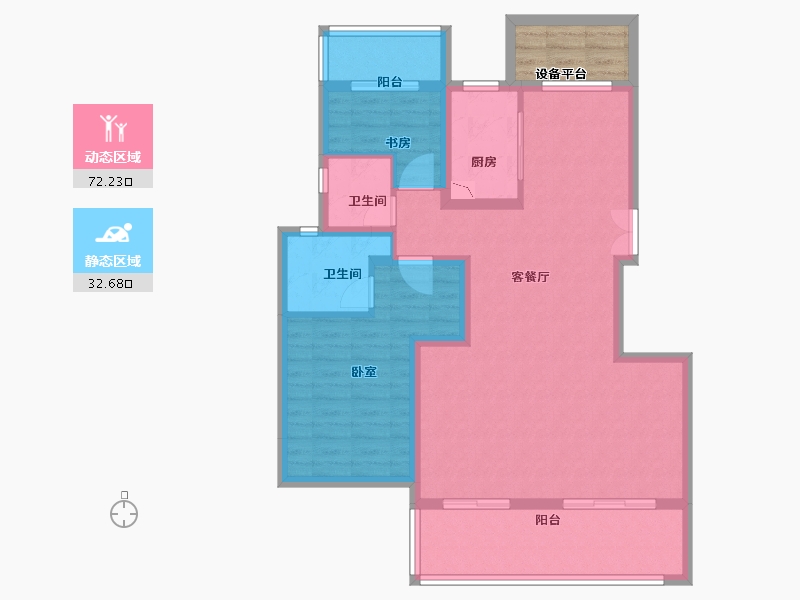 安徽省-合肥市-城建琥珀东华府-98.00-户型库-动静分区