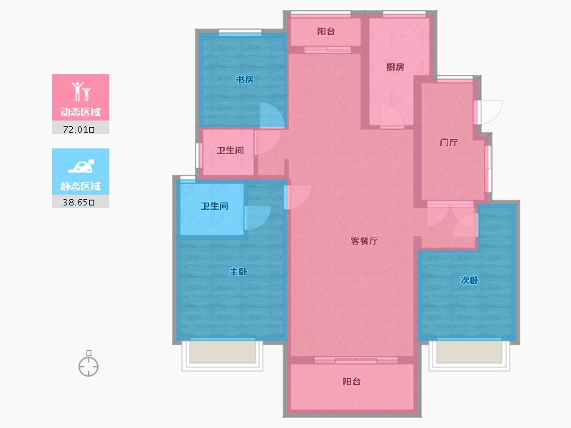 江苏省-盐城市-美麟常青藤-99.00-户型库-动静分区