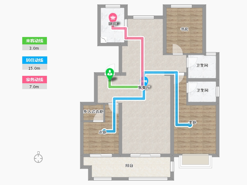 江苏省-徐州市-睢宁东城名郡-98.00-户型库-动静线