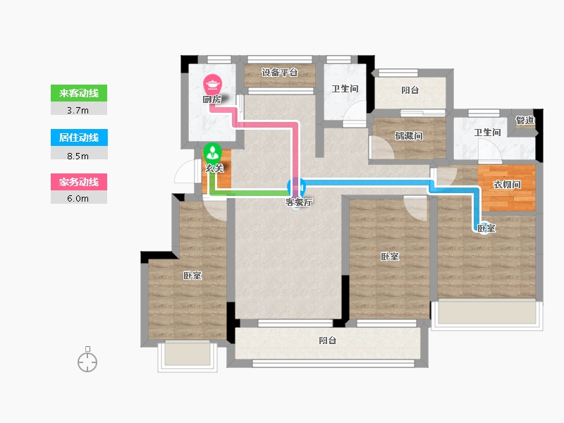 浙江省-湖州市-金成首品-92.62-户型库-动静线