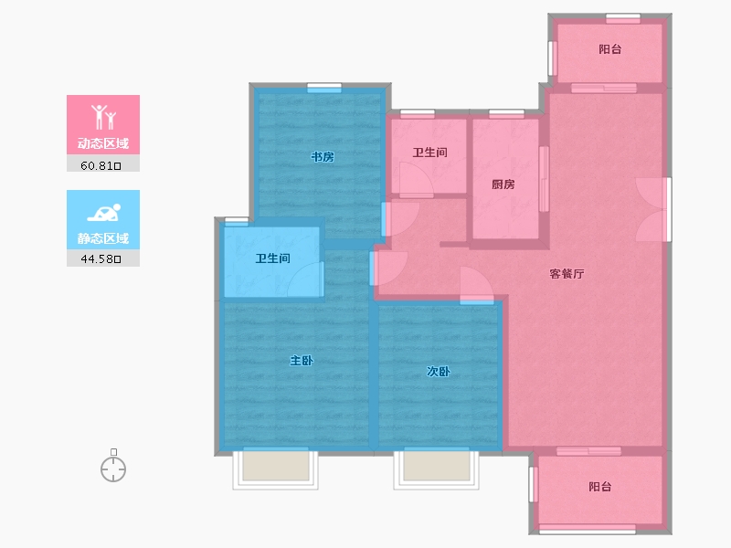 江苏省-南通市-美豪澜庭-94.00-户型库-动静分区