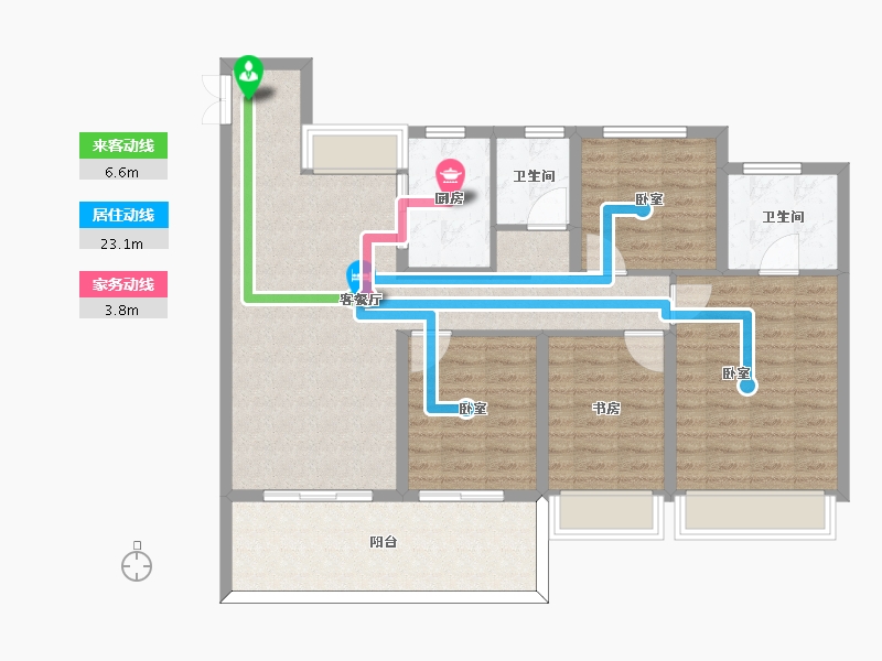 江苏省-南京市-雅居乐汇港城-110.00-户型库-动静线