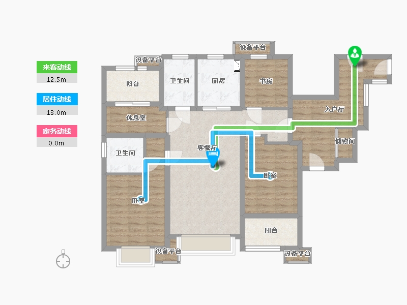 浙江省-宁波市-万科未来广场-102.17-户型库-动静线