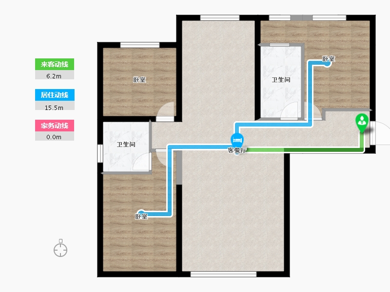 宁夏回族自治区-银川市-香榭丽舍花园-102.24-户型库-动静线