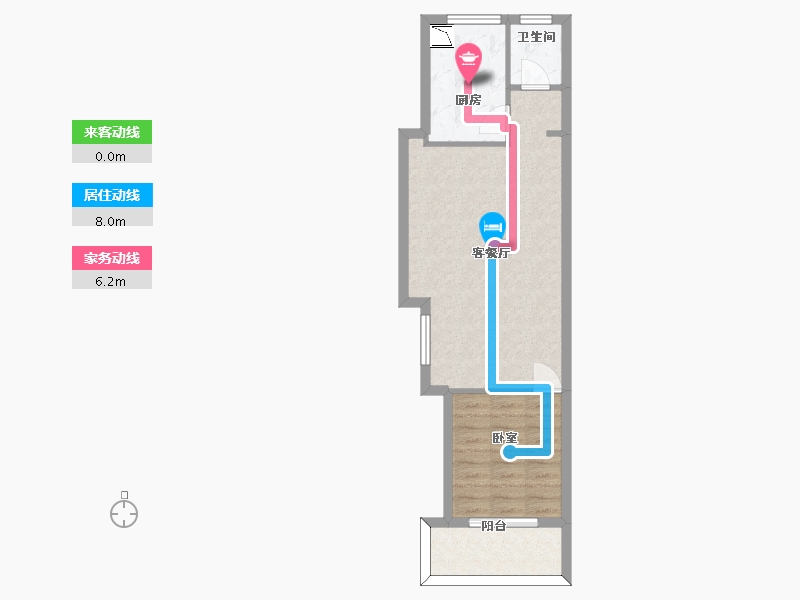 浙江省-杭州市-北樾府-53.87-户型库-动静线