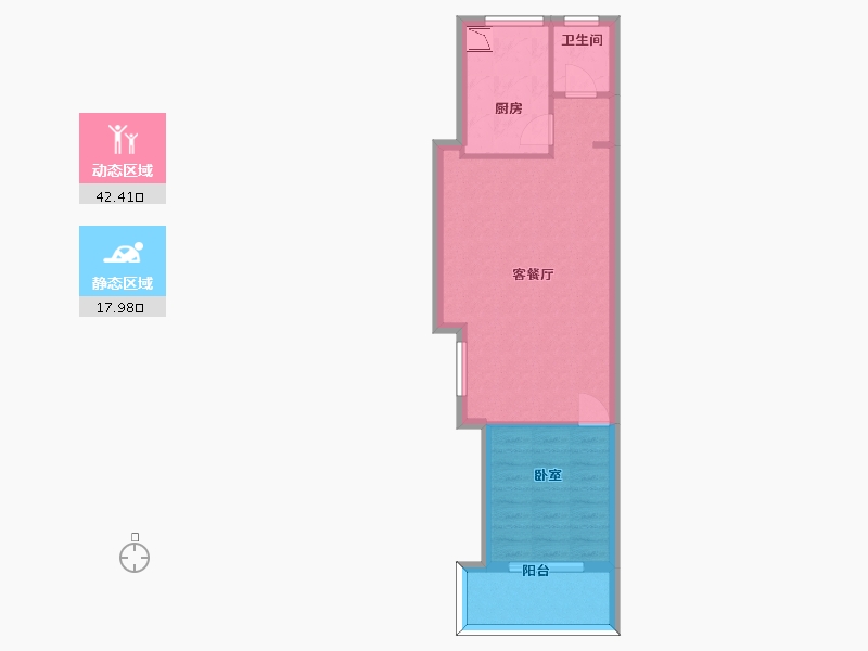 浙江省-杭州市-北樾府-53.87-户型库-动静分区