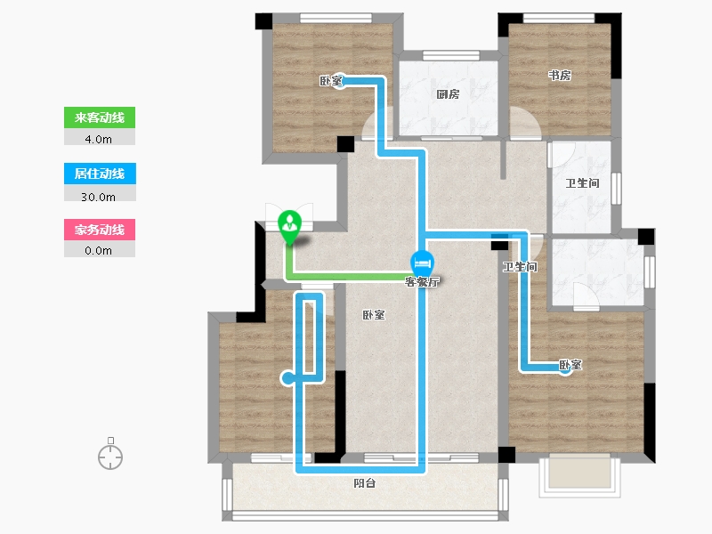 安徽省-淮南市-三巽·文华东郡-94.01-户型库-动静线