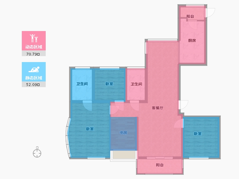 浙江省-温州市-润地巴厘九墅-104.00-户型库-动静分区