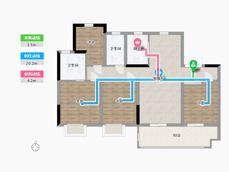 江苏省-南通市-神辉上麟府-99.00-户型库-动静线