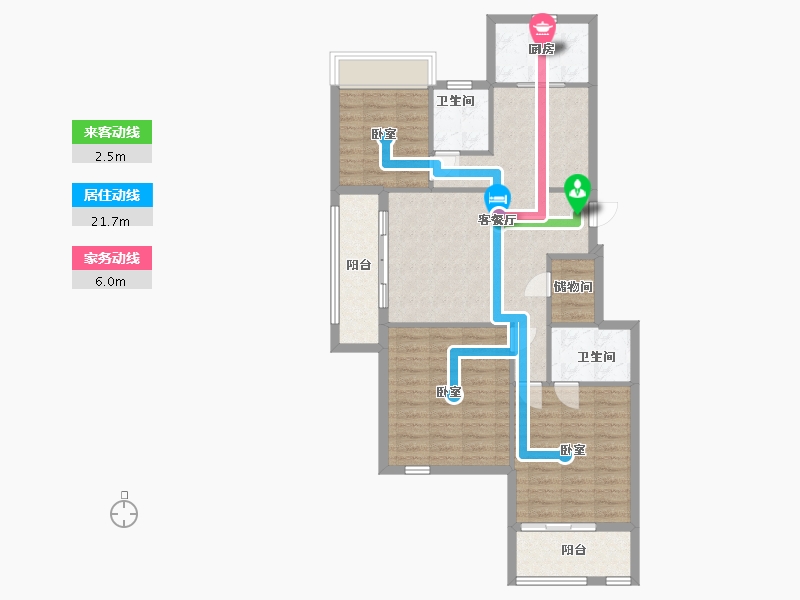 浙江省-温州市-东海华庭-93.00-户型库-动静线