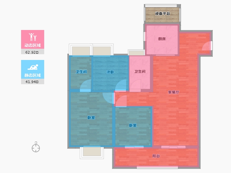 江苏省-南通市-城投·金地阅峯汇-98.00-户型库-动静分区