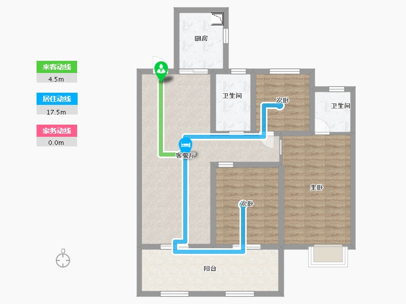 江苏省-淮安市-盱眙御景星城-93.60-户型库-动静线