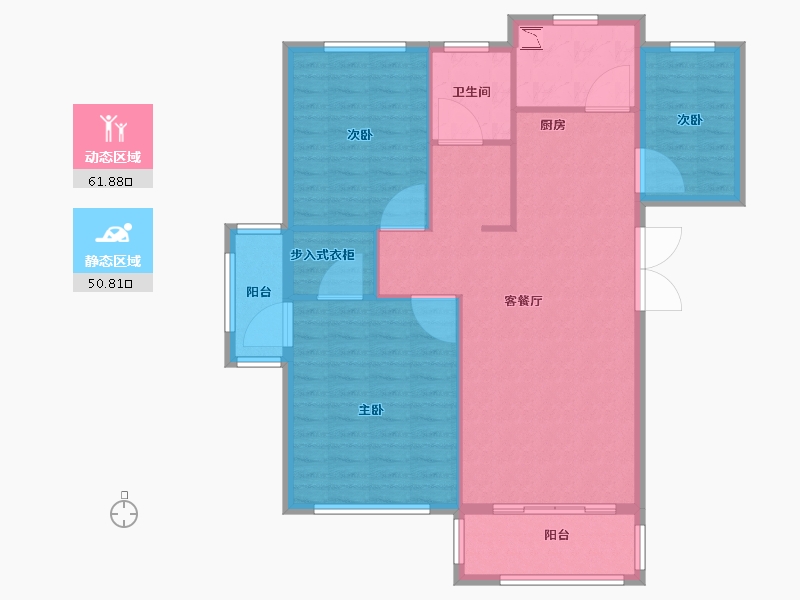 江苏省-徐州市-南湖御景-103.00-户型库-动静分区