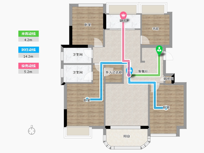 浙江省-杭州市-滨江旭辉万家之星-98.06-户型库-动静线