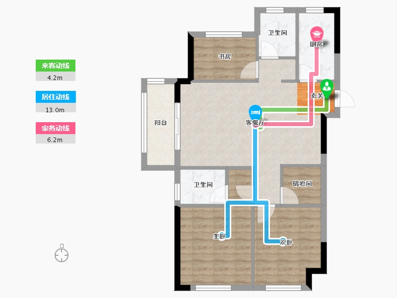 安徽省-黄山市-联佳翰林府-77.21-户型库-动静线