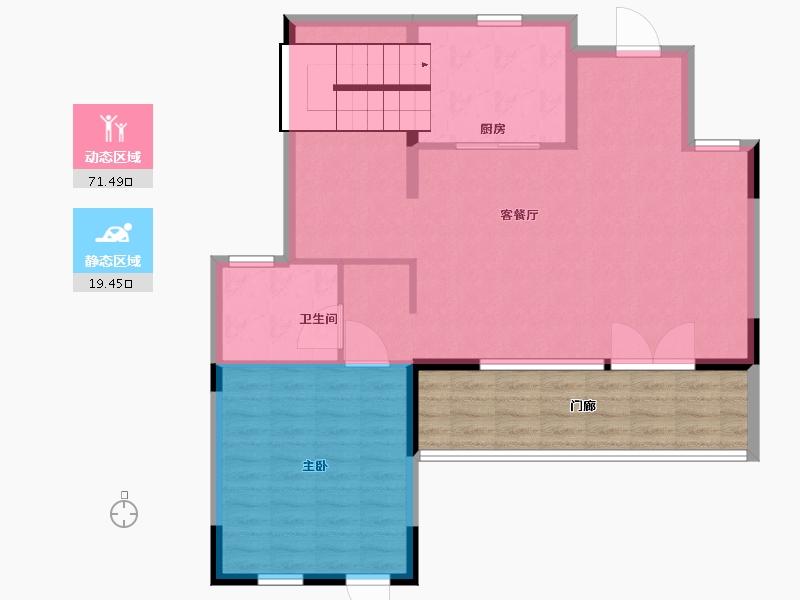 江苏省-南通市-蓝城·南通桃李春风-96.00-户型库-动静分区