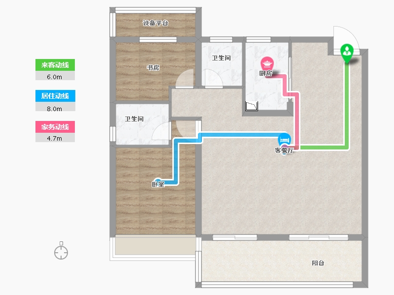 安徽省-合肥市-城建琥珀东华府-94.00-户型库-动静线