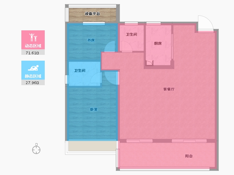 安徽省-合肥市-城建琥珀东华府-94.00-户型库-动静分区