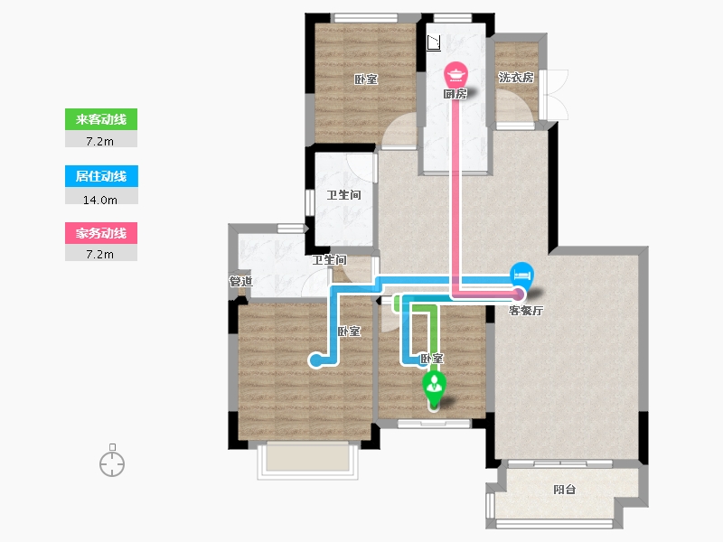 安徽省-合肥市-空港恒大时代新城-102.00-户型库-动静线