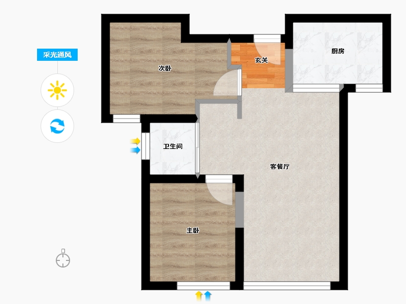 安徽省-黄山市-黄山院子-45.47-户型库-采光通风