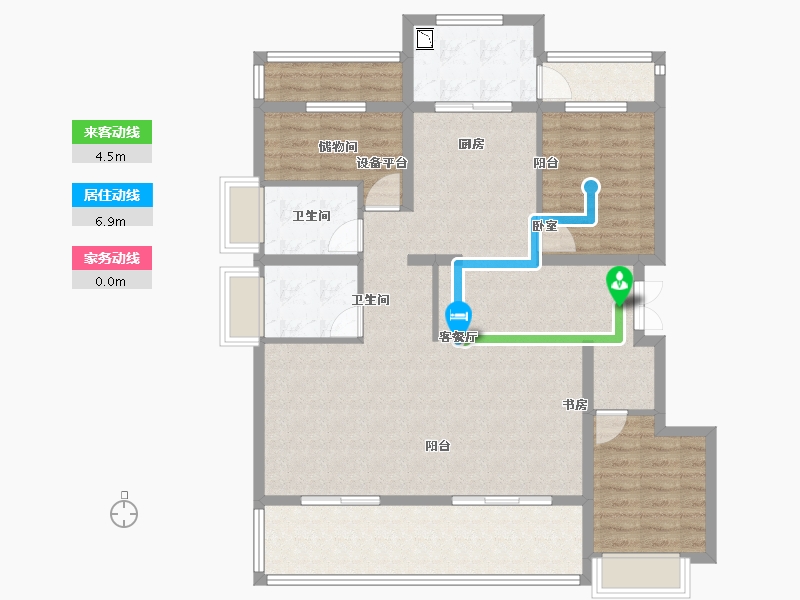 安徽省-合肥市-城建琥珀东华府-114.00-户型库-动静线