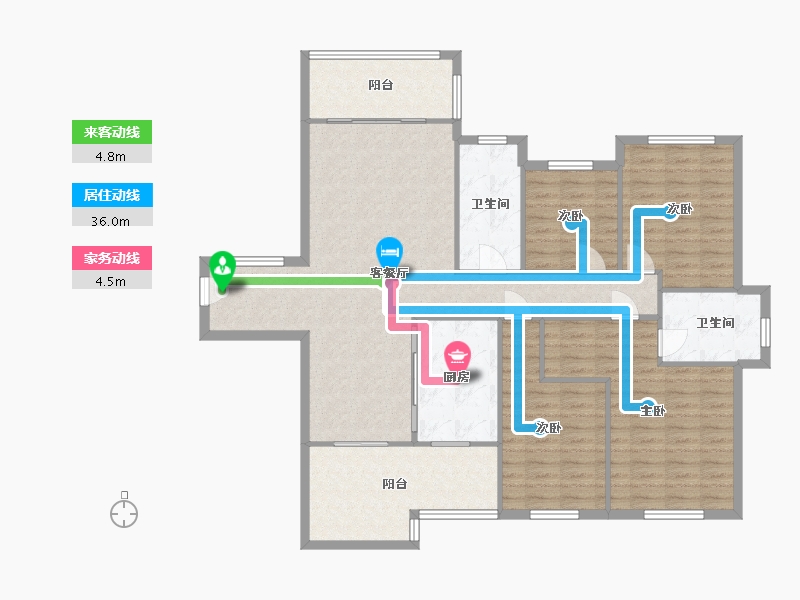 广西壮族自治区-桂林市-彰泰城市1号-131.00-户型库-动静线