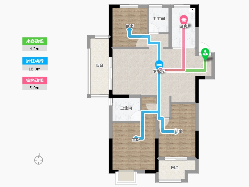 浙江省-嘉兴市-金地碧桂园风华四海-84.01-户型库-动静线