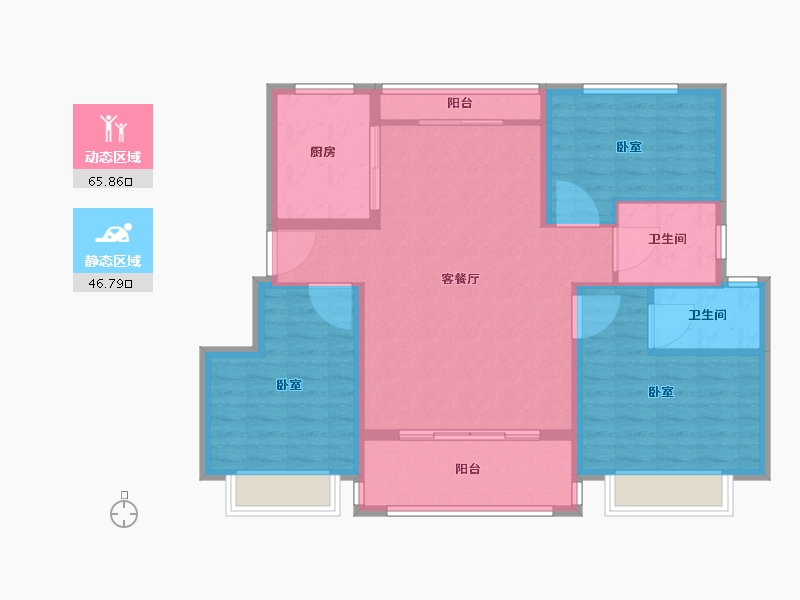 陕西省-宝鸡市-太白逸境-102.01-户型库-动静分区