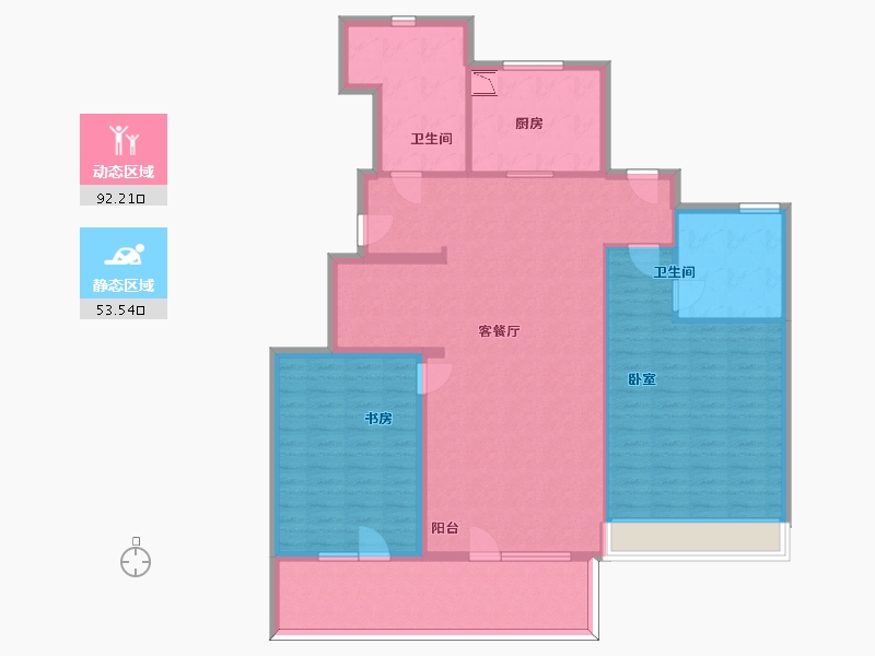 浙江省-杭州市-保利欣品华庭-132.97-户型库-动静分区