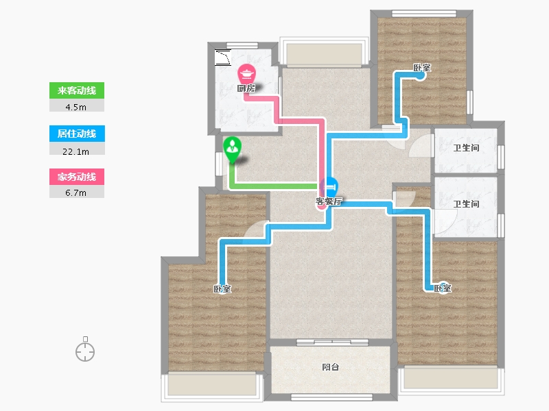 浙江省-温州市-华鸿阳光城翡丽公园-118.10-户型库-动静线