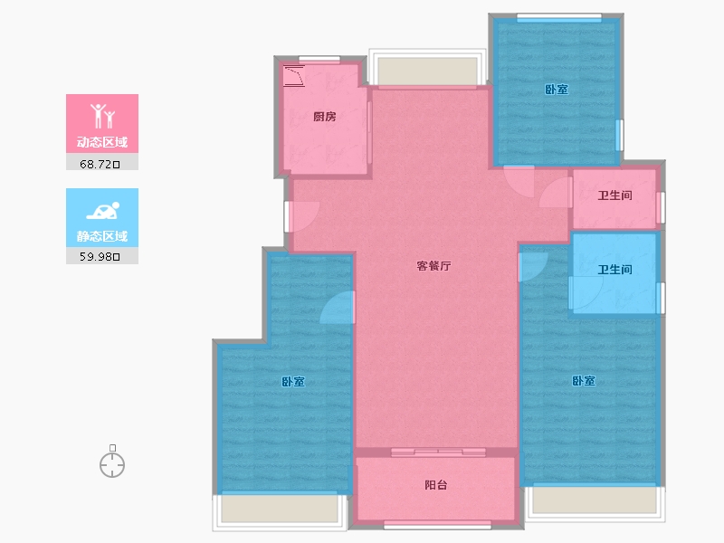 浙江省-温州市-华鸿阳光城翡丽公园-118.10-户型库-动静分区