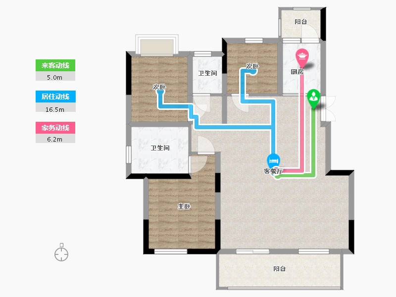 江苏省-南通市-首开紫宸江湾-101.00-户型库-动静线