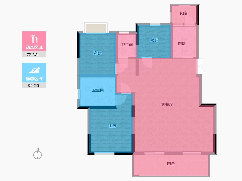 江苏省-南通市-首开紫宸江湾-101.00-户型库-动静分区