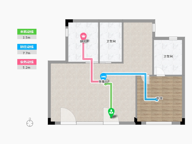 浙江省-宁波市-海风四季-91.00-户型库-动静线