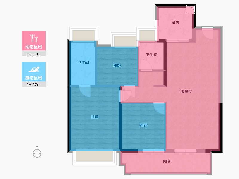 江苏省-南通市-万科海上明月-86.00-户型库-动静分区