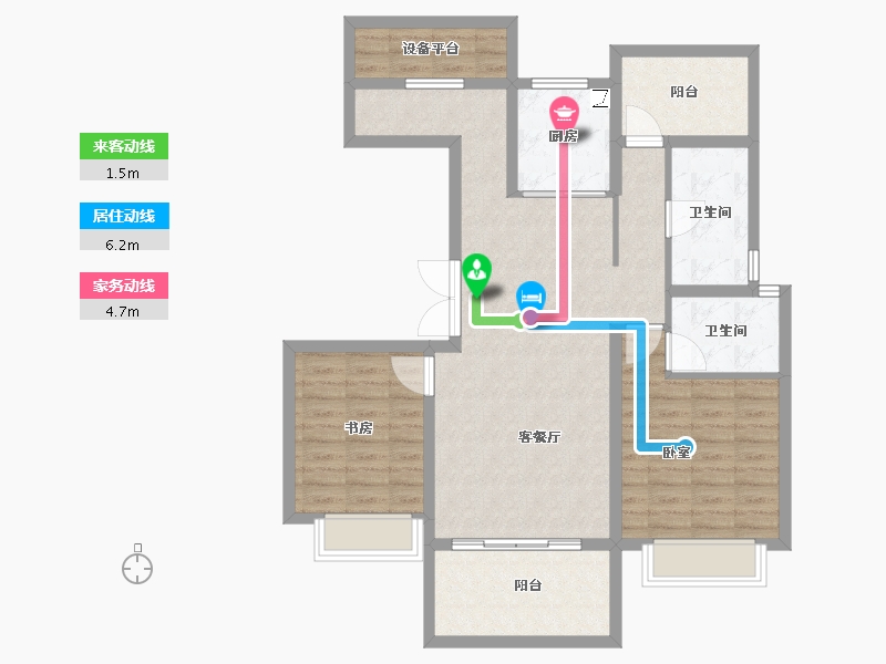 安徽省-合肥市-中国铁建悦湖国际-96.00-户型库-动静线