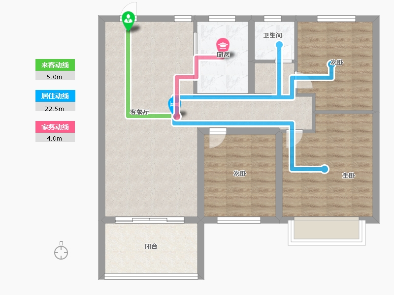 江苏省-徐州市-睢宁东城名郡-80.00-户型库-动静线